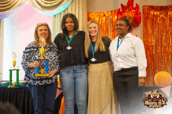 Ninety-Six High School Ninety-Six High School’s fourth-place winners from the Culinary Competition posing with their award.