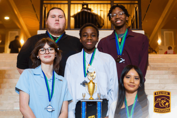 Pelion High School Pelion High School’s fifth-place winners from the Culinary Competition posing for a group photo.