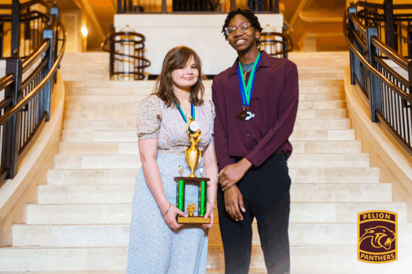 Pelion High School Pelion High School’s fifth-place winners from the Management Competition posing for a group photo.